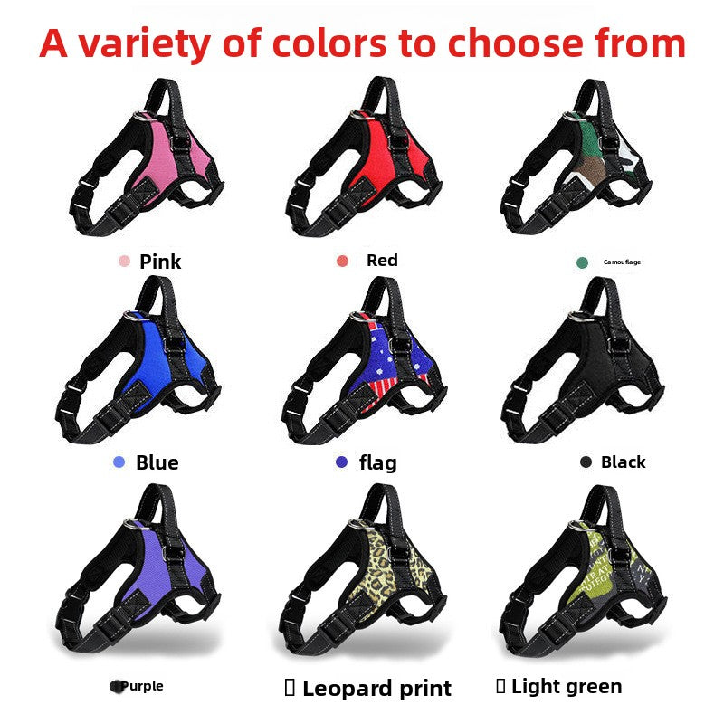 Adjustable Reflective Dog Harness with Retractable Leash